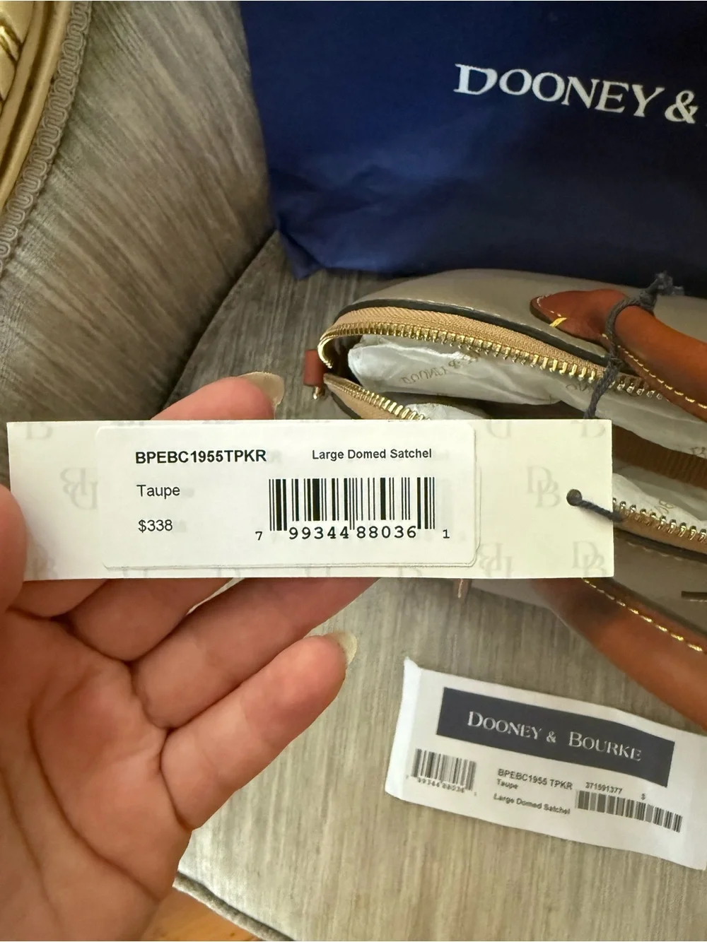 NWT!!! Dooney & Bourke Women's Pebble Large Domed Satchel